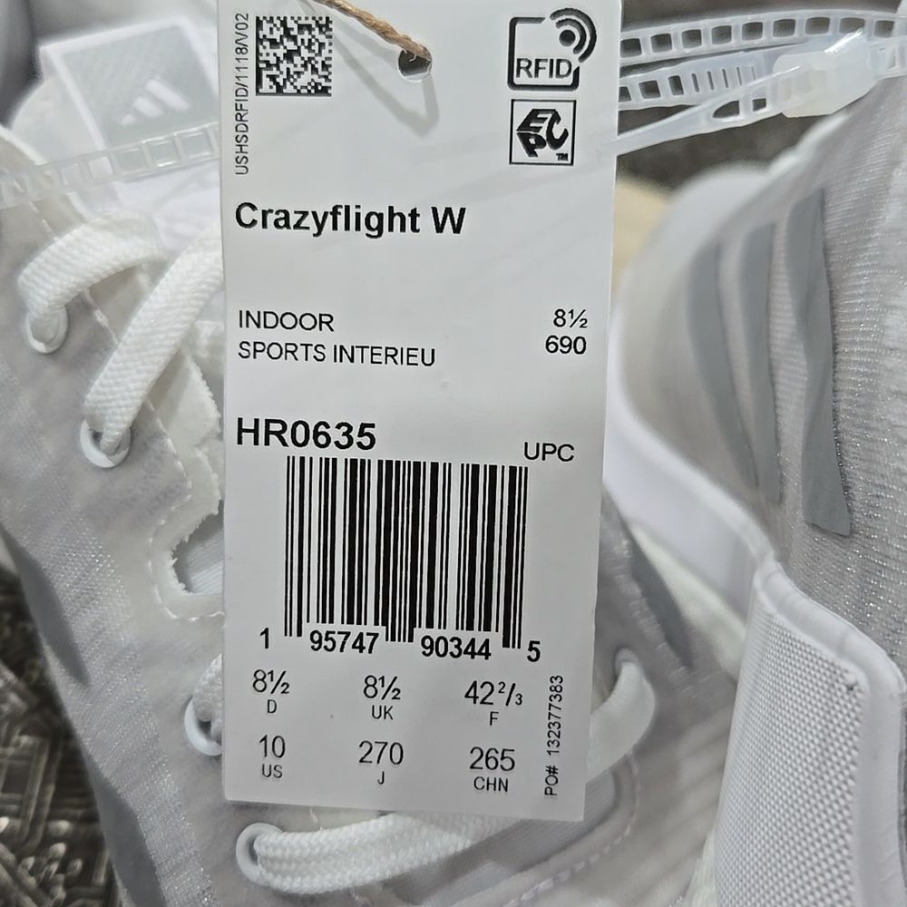 🐢 Women's Adidas Crazyflight Boost Indoor Court Shoes Pickleball, 🎾 🏐 Size 10 - Picture 15 of 15